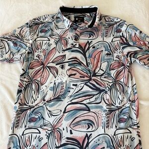 Flomotion Buckle Native Polo S/S Shirt Men’s Size Large E35